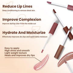 HOSAILY moisturizing plumping lip gloss swatch with rich shine and hydration.