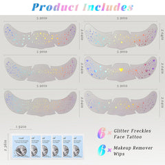 Hosaily multicolor freckle stickers easy to apply for bold sparkle