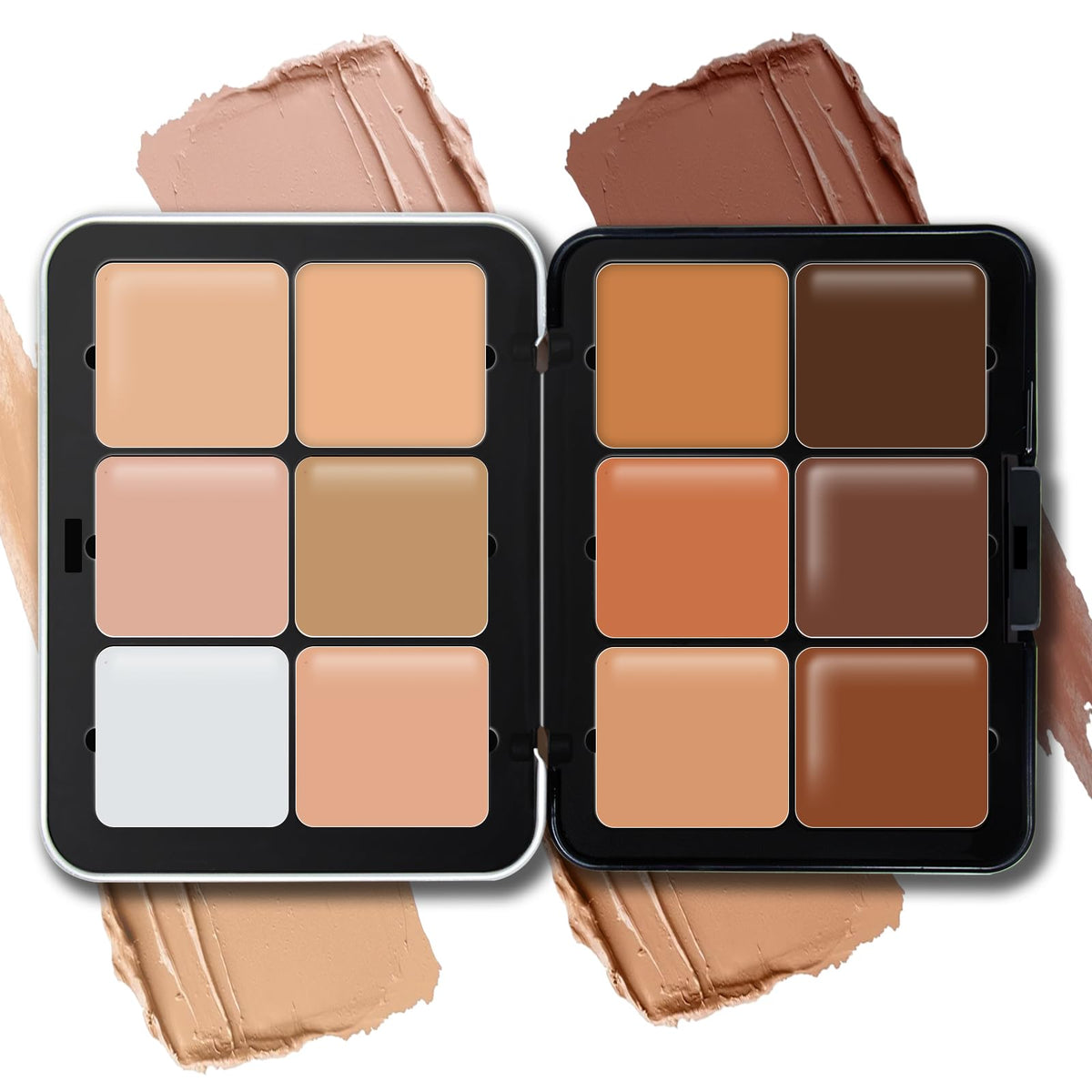 HOSAILY paleta concealer 12 colores detalle cercano para cobertura natural