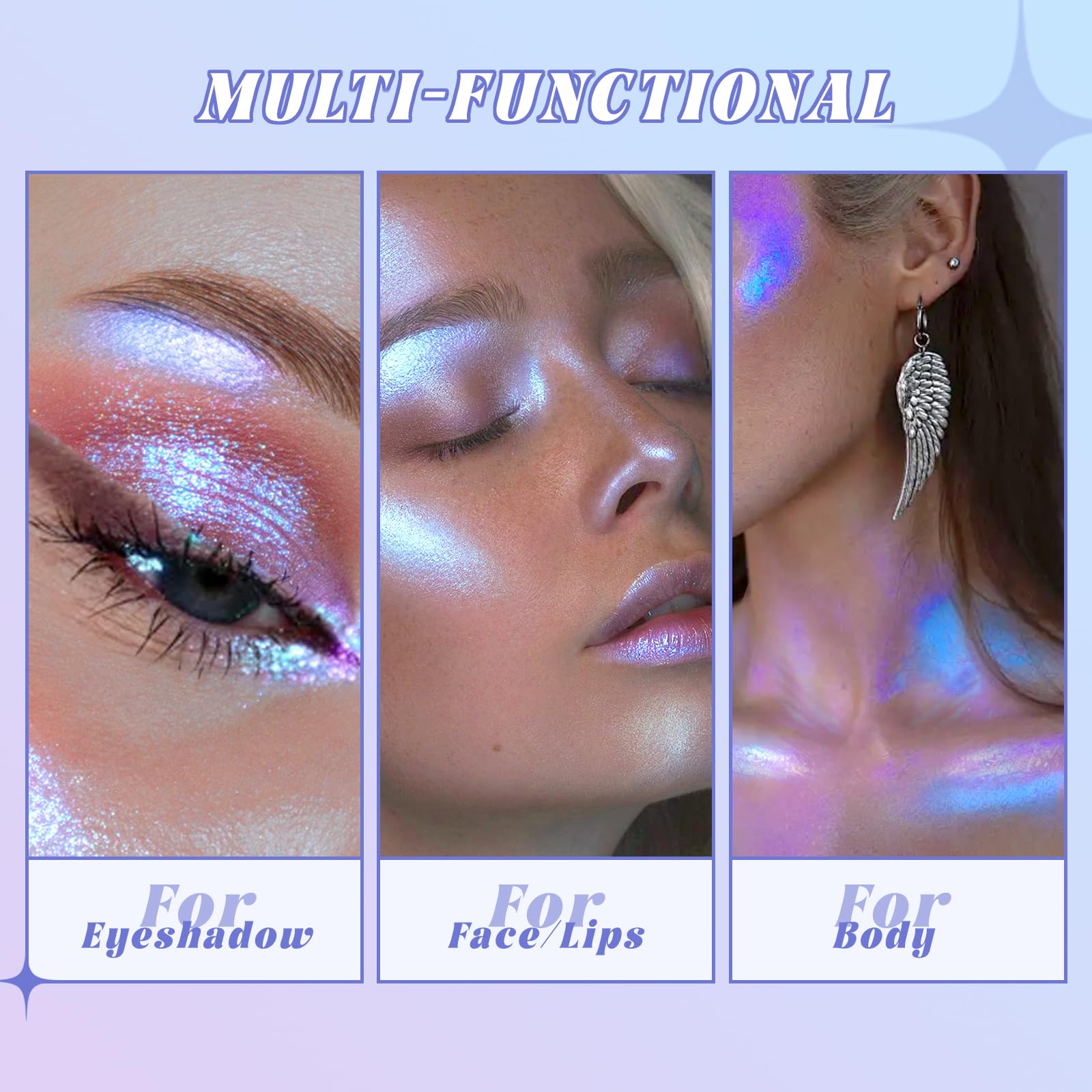 Paleta multifuncional HOSAILY para rostro, ojos y cuerpo con luminosidad.