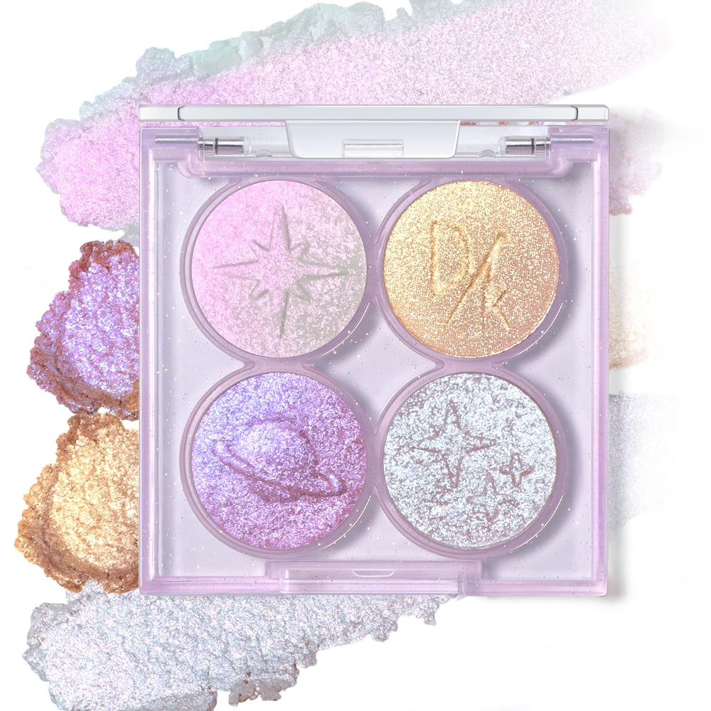HOSAILY paleta de sombras holográficas, colores iridiscentes para estilos impactantes.