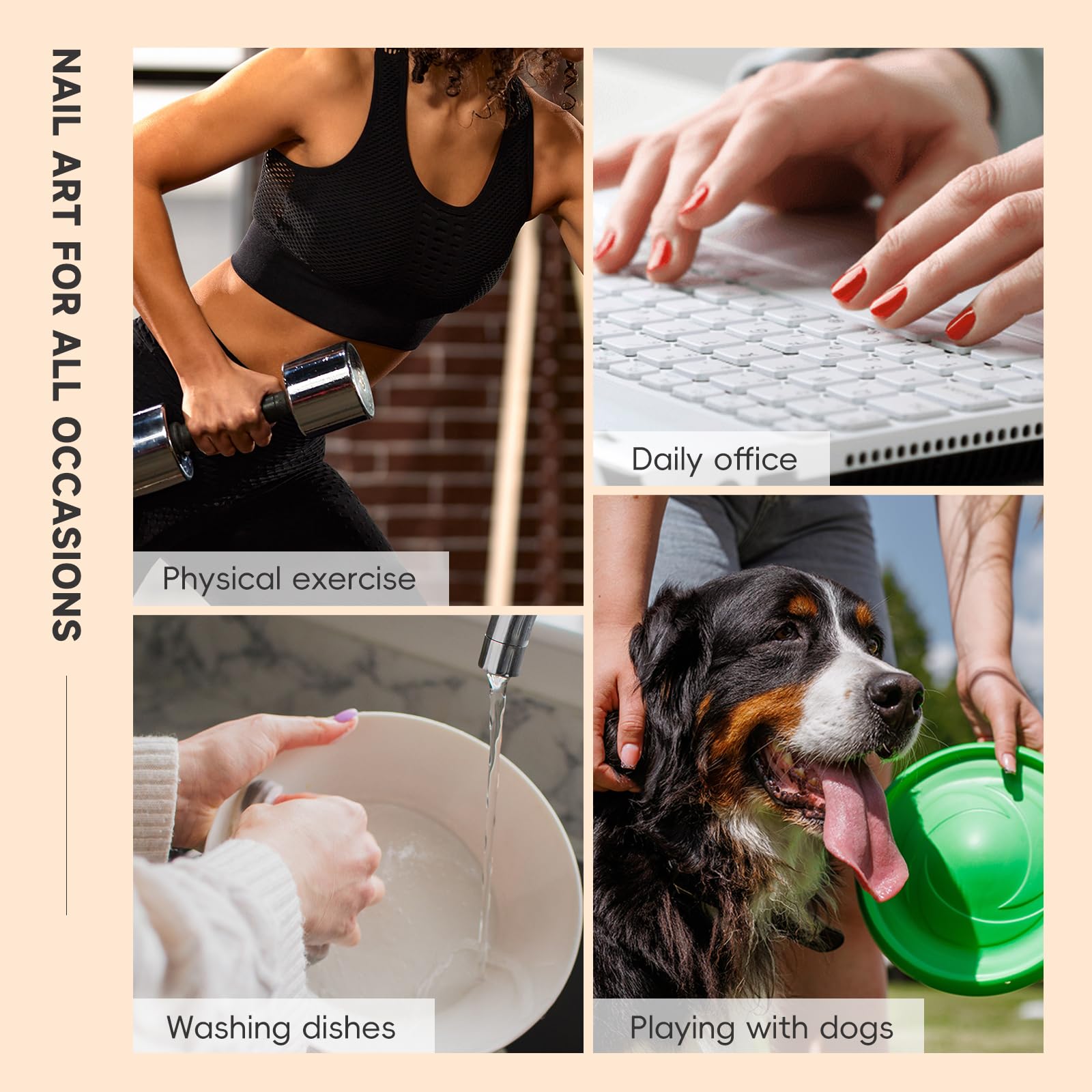 HOSAILY soft gel nails provide comfortable fit and shine.