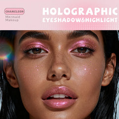 Sombra glitter rosa HOSAILY con brillo holográfico para párpados.