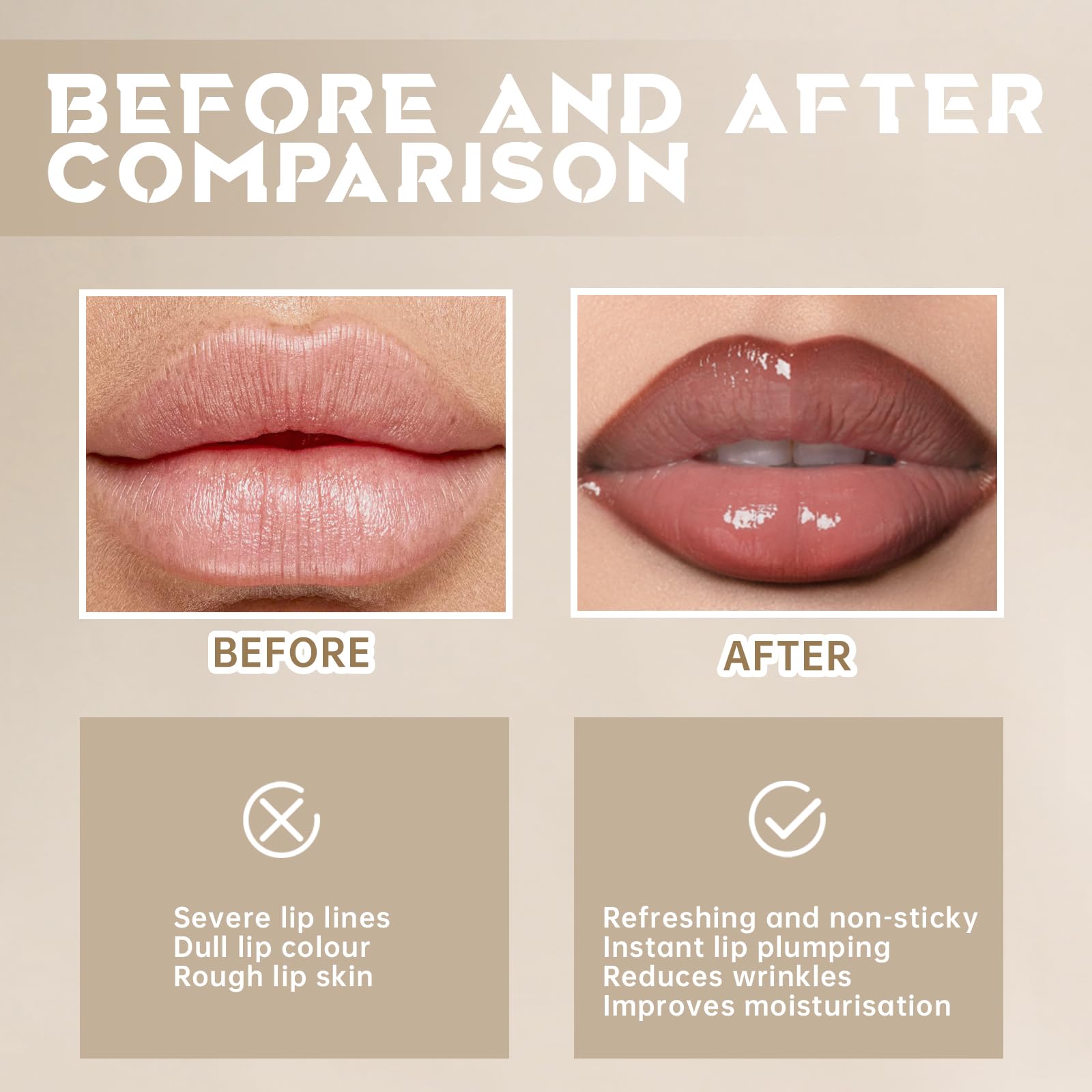 Hosaily tinta labial despegable nude con color duradero y acabado uniforme