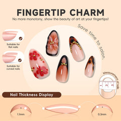 HOSAILY tortoiseshell leopard French tip nails for party-ready style.