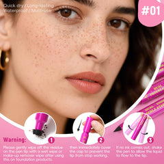 HOSAILY waterproof freckle pen provides long-lasting, sweat-resistant freckles