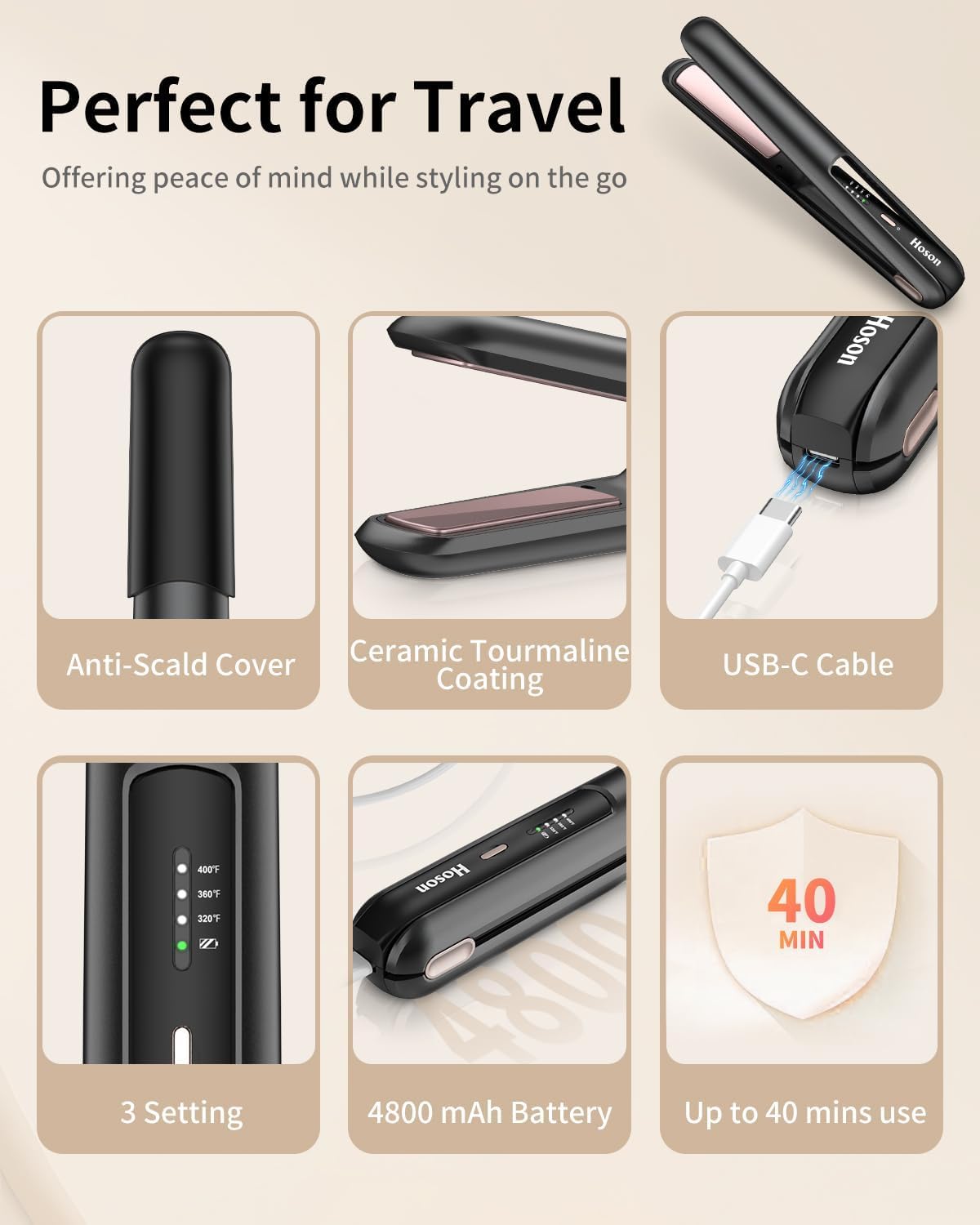 Hoson compact size fits handbag for on-the-go styling