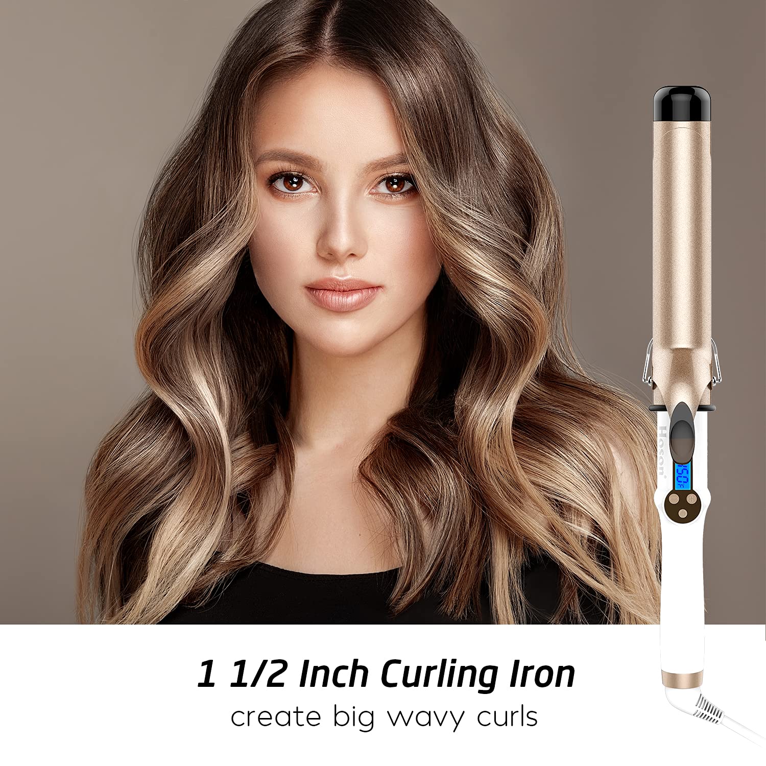 Hoson curling iron heats to 60 seconds for rapid daily styling.