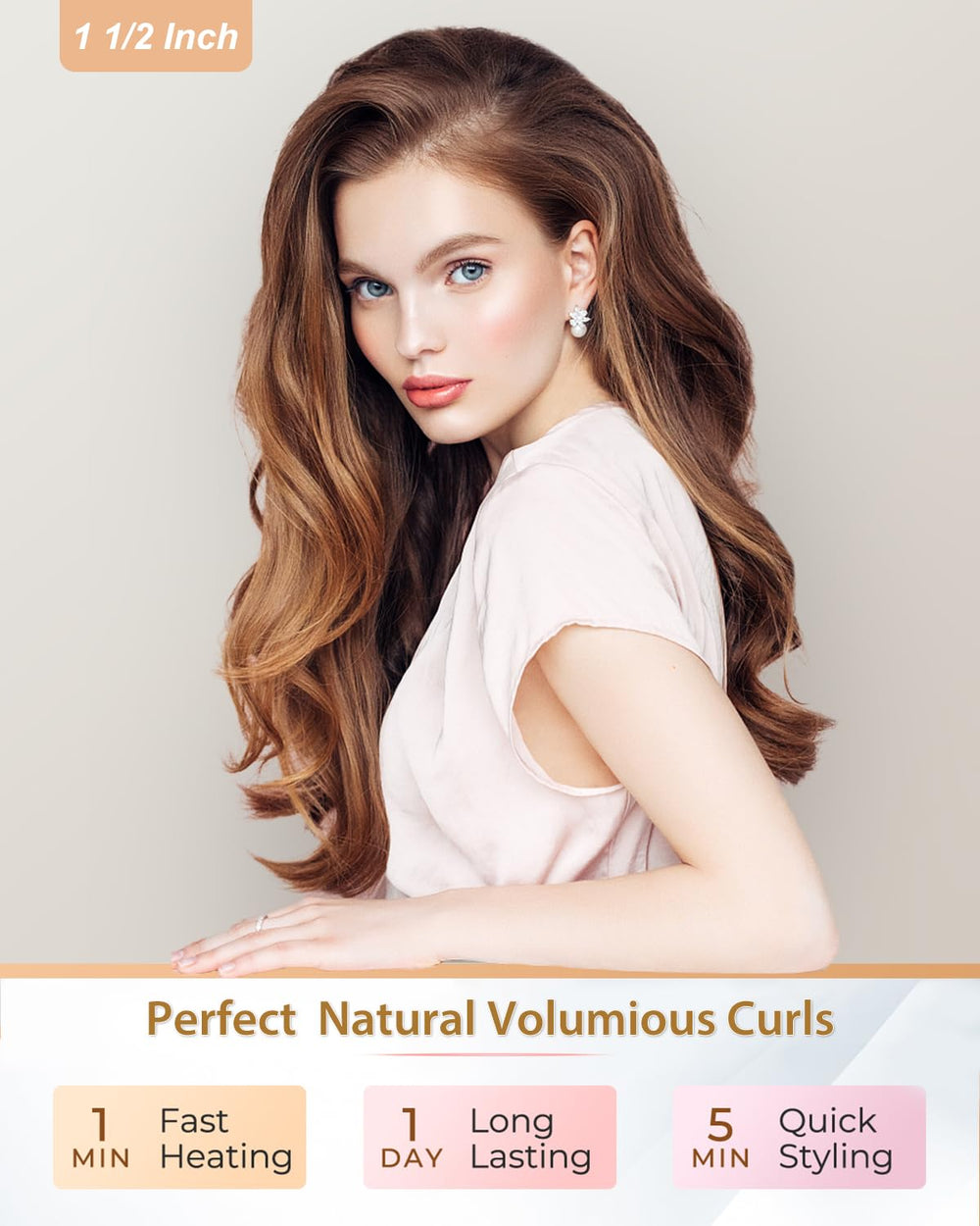 Hoson double ceramic coating reduces heat damage and frizz for shine.