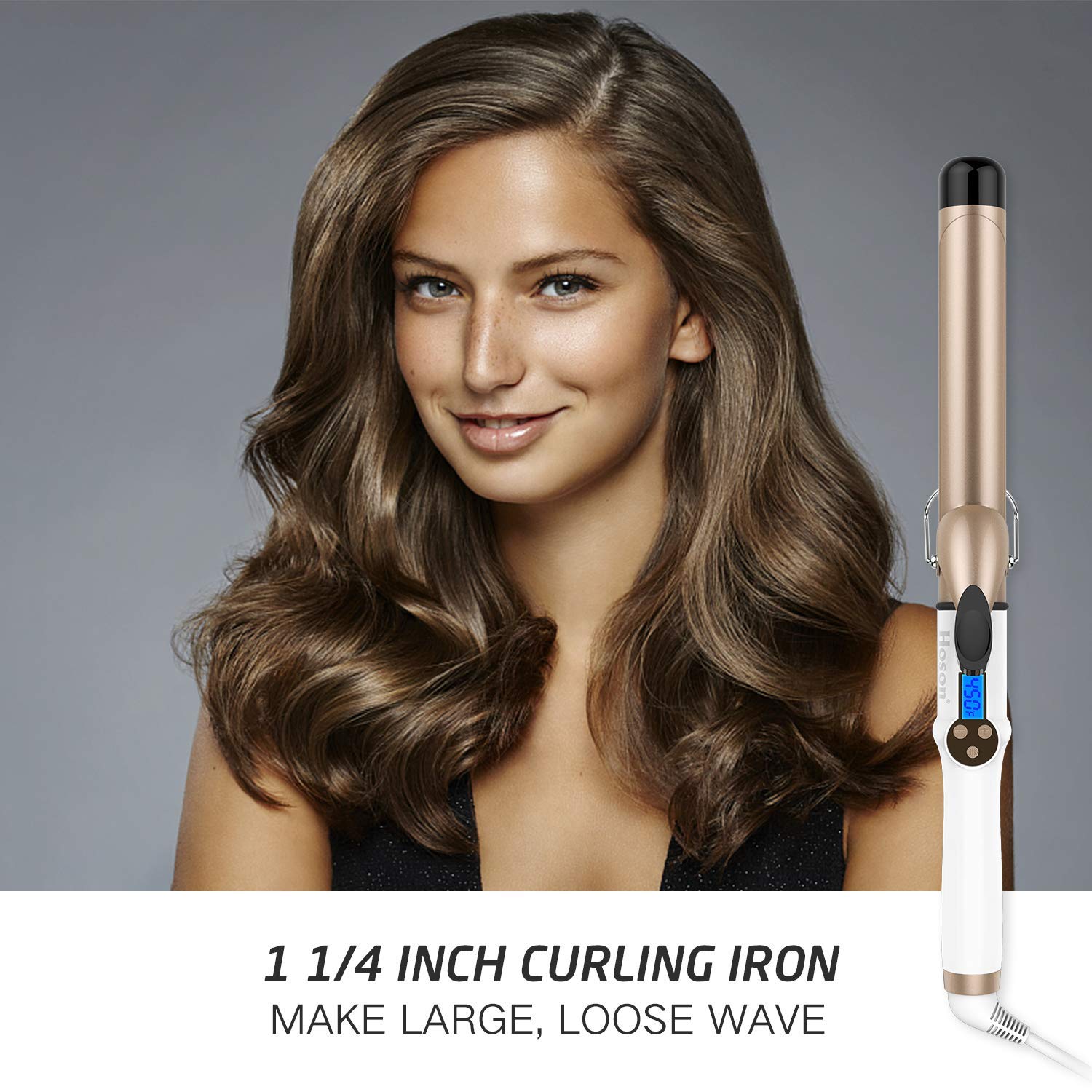 Hoson curling iron reaches 60 seconds heat-up for quick styling sessions.