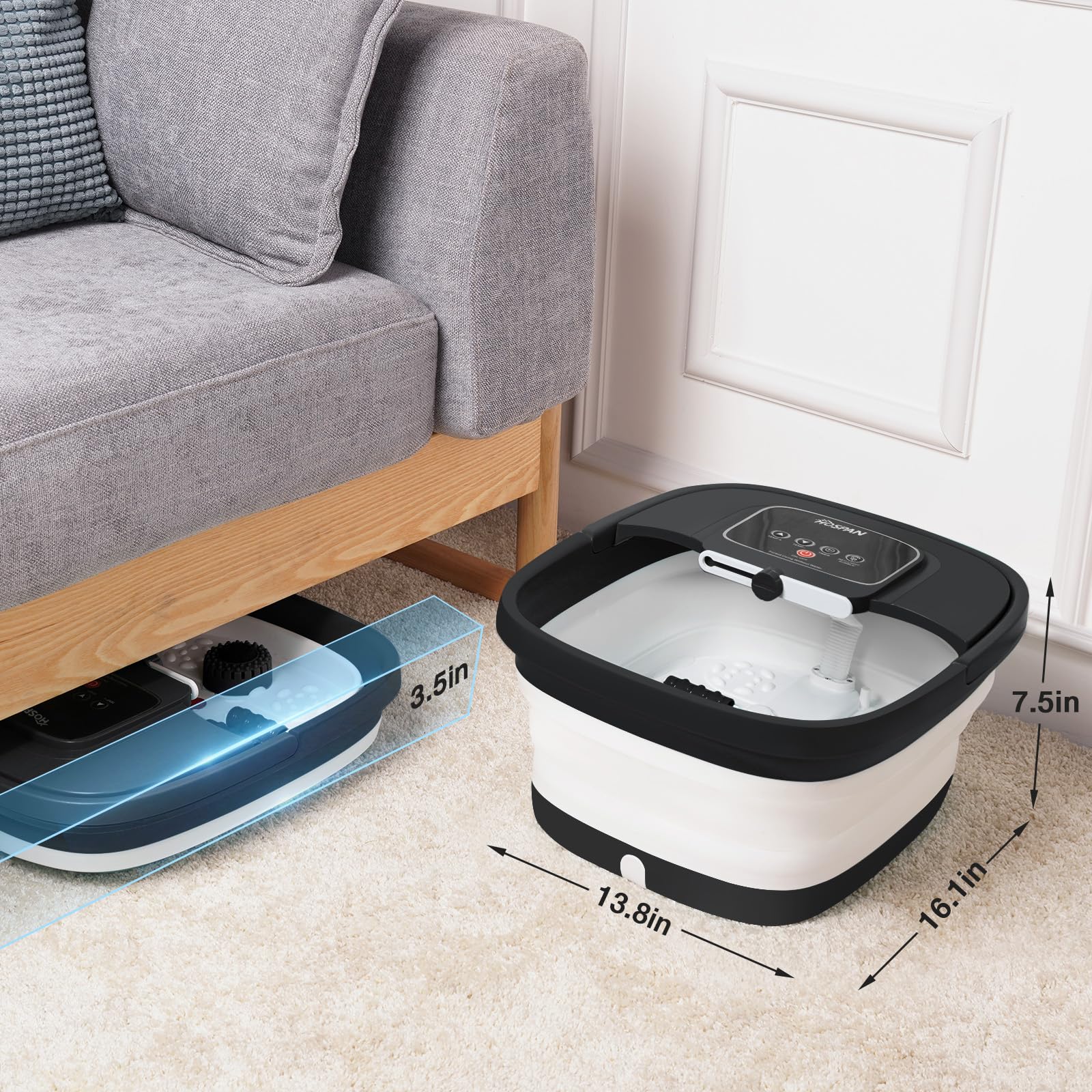 HOSPAN front handle and drainage outlet enable easy transport and emptying.