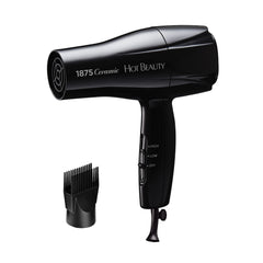 Hot Beauty 1875 Ceramic Hair Dryer delivers powerful drying for quick styling