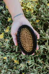 HOT HAVEN copper bristles close-up emphasizing gentle exfoliation and circulation