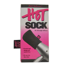 HOT Hot Sock Diffuser attached to a blow dryer for quick, even curl drying