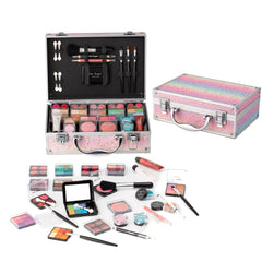 Hot Sugar makeup kit rainbow case shown in portable, travel-friendly design for teen beginners.