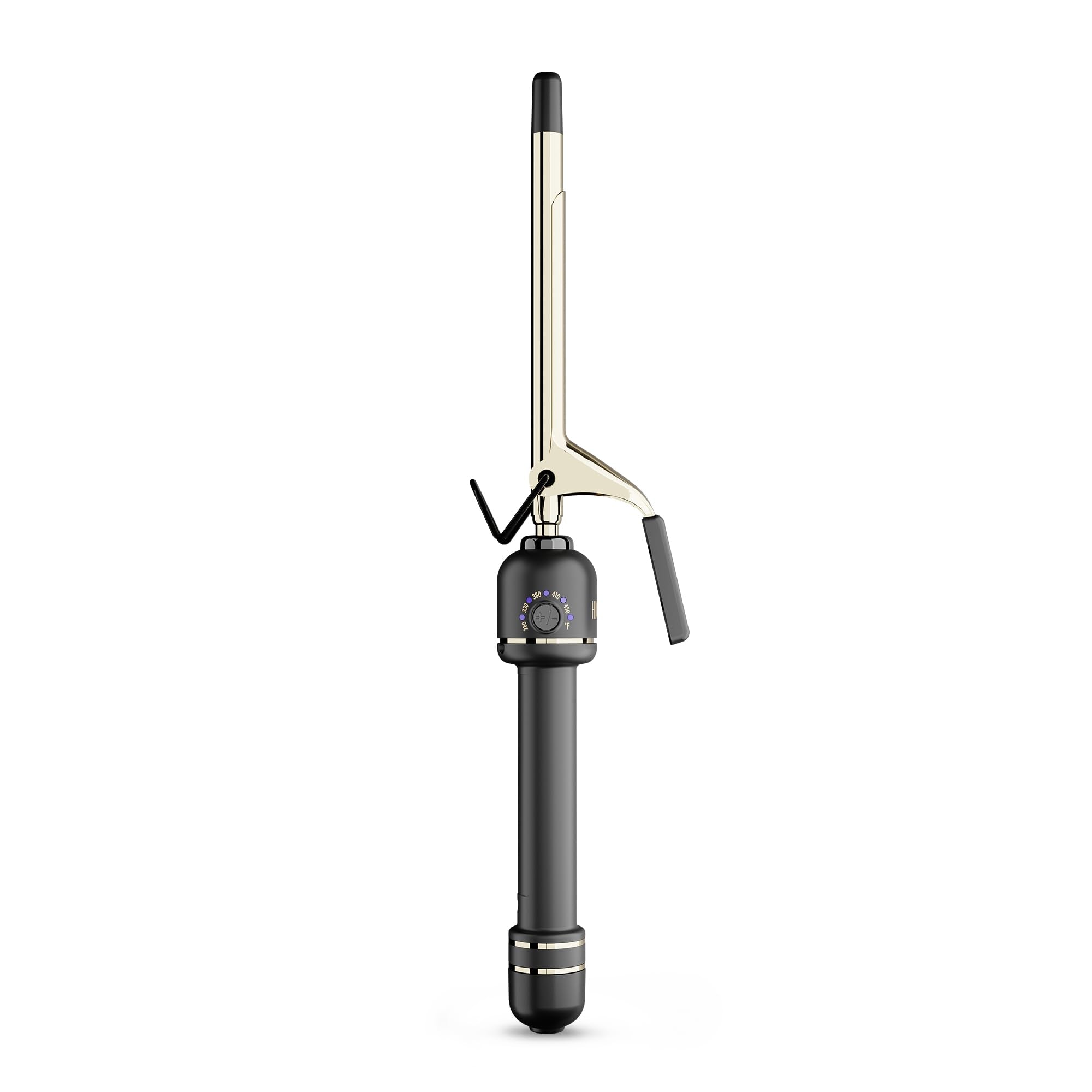 HOT TOOLS 24K Gold extended barrel curling iron close-up shows premium heat technology for lasting curls