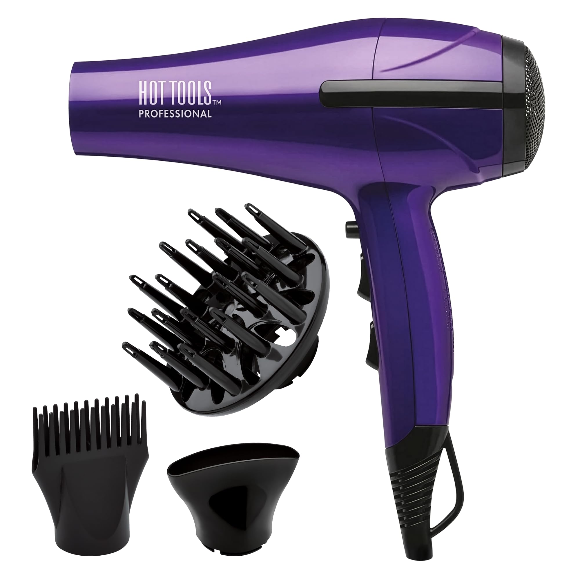 Hot Tools Pro Artist 1875W dryer with turbo ceramic for fast, frizz-controlled styling.