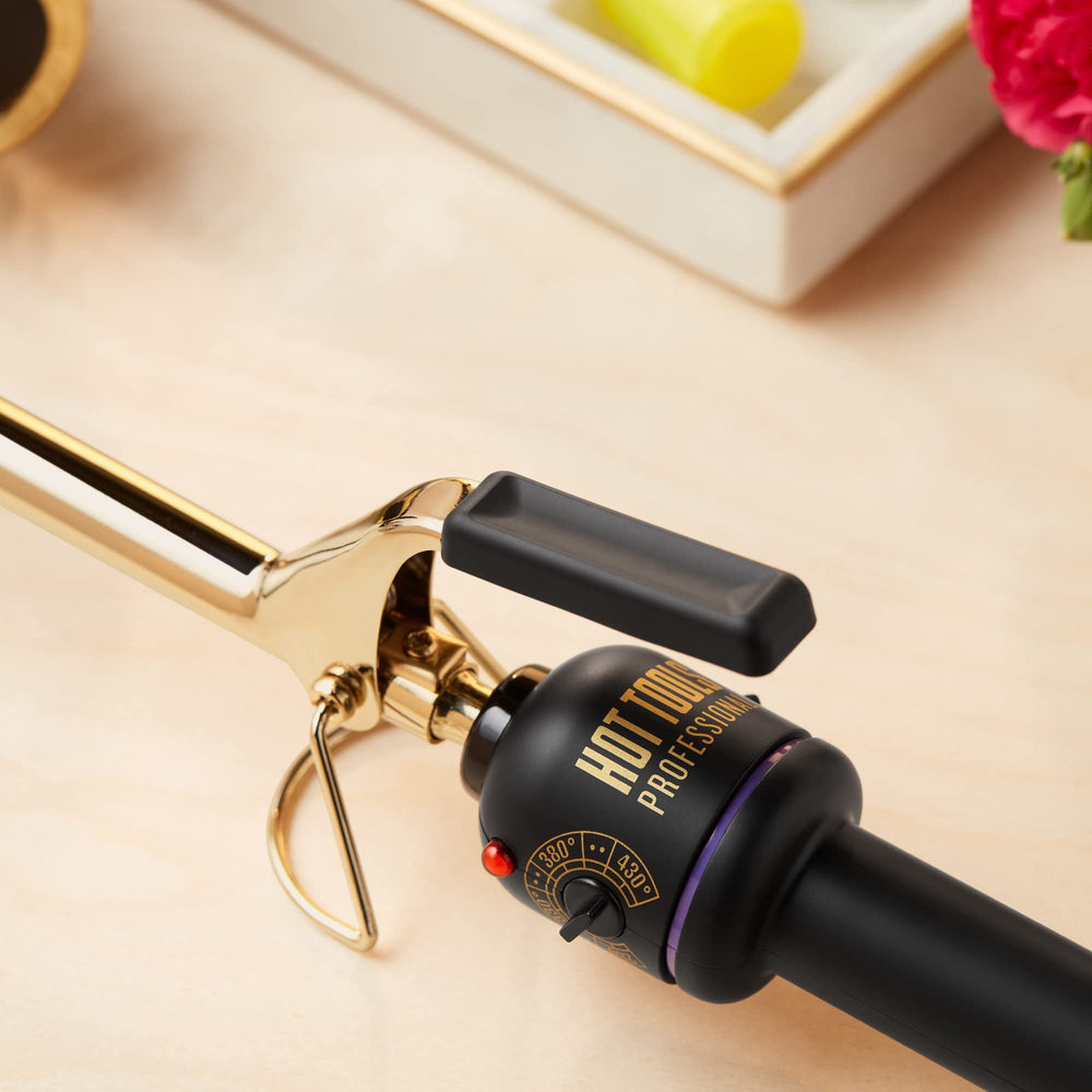 HOT TOOLS Pro Artist 24K Gold Curling Iron foldaway safety stand