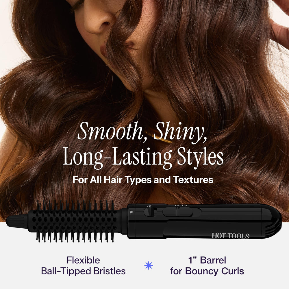 Hot Tools Pro Artist curl release switch demonstrates easy untangling and quick curl adjustments.