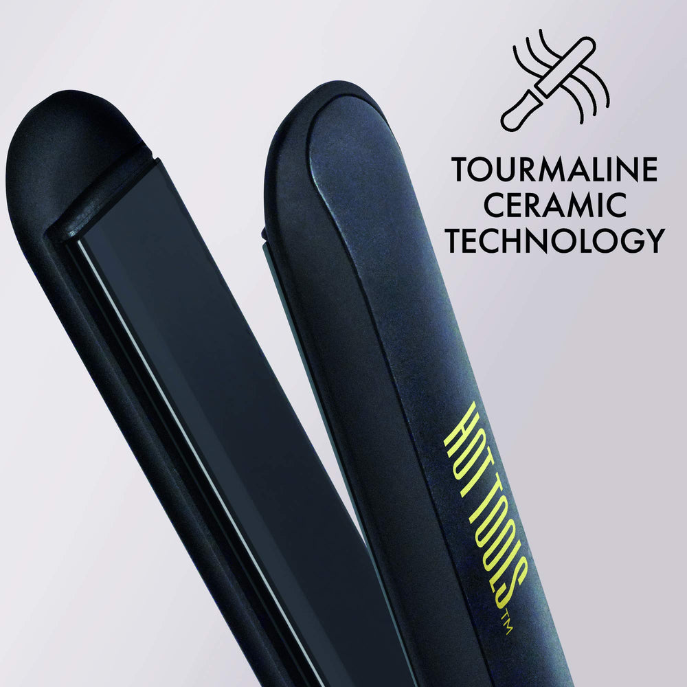 Tourmaline ceramic plates glide smoothly, reducing frizz and delivering shiny results.