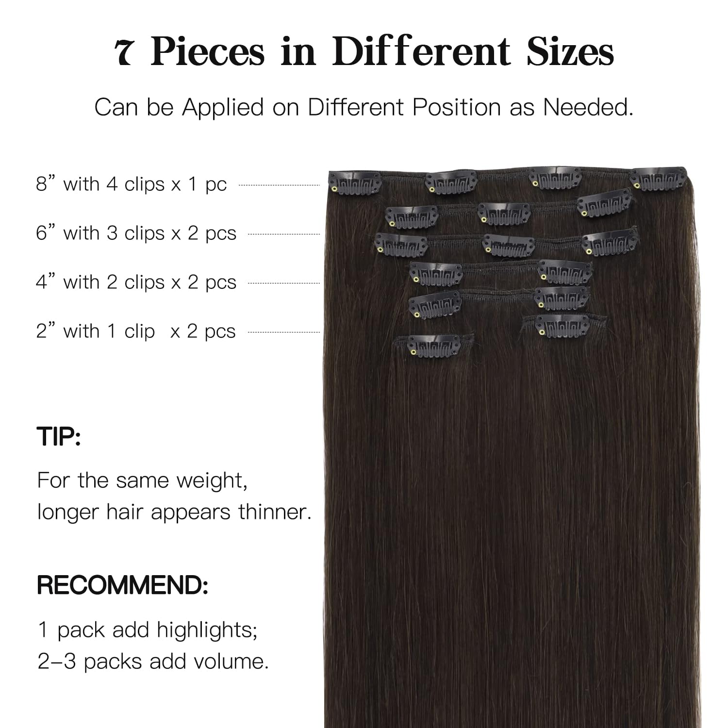 Hotbanana straight texture clip-in extensions blend with your natural hair