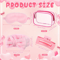 Hoteam plush eye mask pink, breathable and comfortable for restful sleep