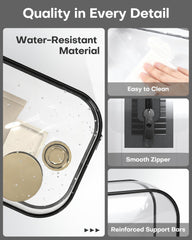 HOTOR Clear Toiletry Bag compact size fits travel bottles and small items