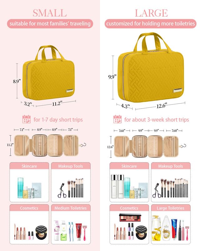 HOTOR cosmetic bag sturdy-hook design keeps items accessible in bathrooms.