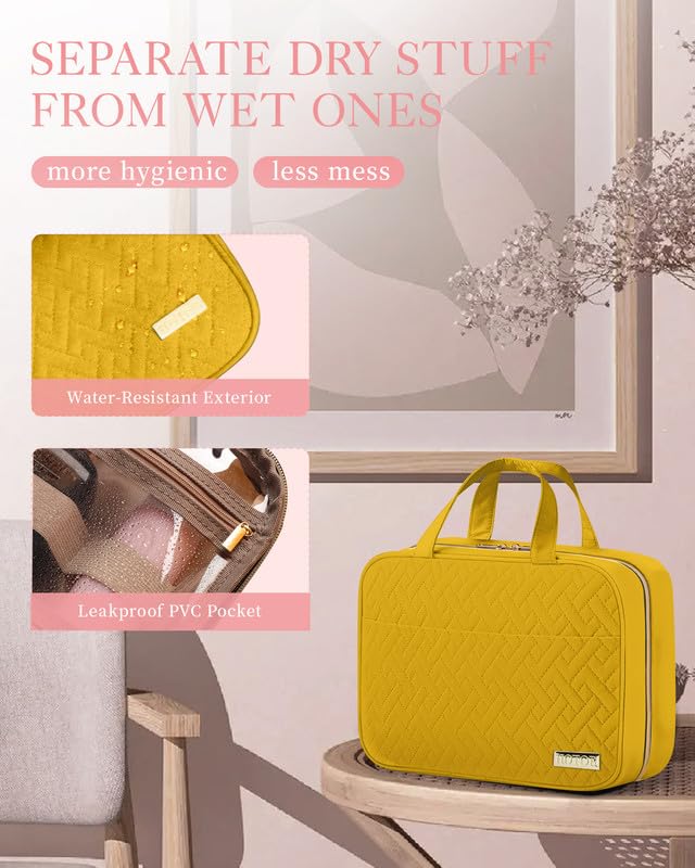 HOTOR travel bag waterproof-pvc pockets keep wet and dry items separated.