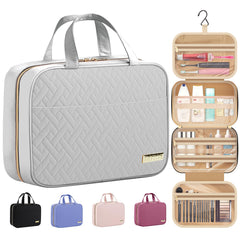 HOTOR travel toiletry bag with hanging design keeps toiletries organized and accessible during trips
