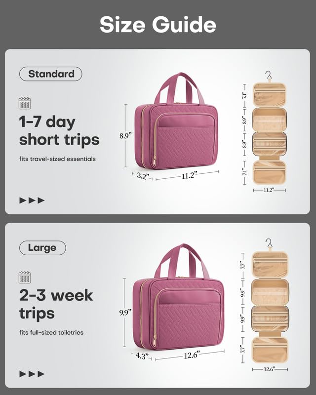 HOTOR travel toiletry bag leakproof PVC pockets protect liquids from spills.