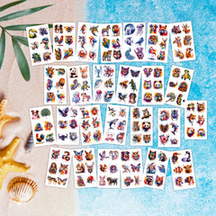 Hotoyannia watercolor animals tattoos 30 sheets showcase variety and value.