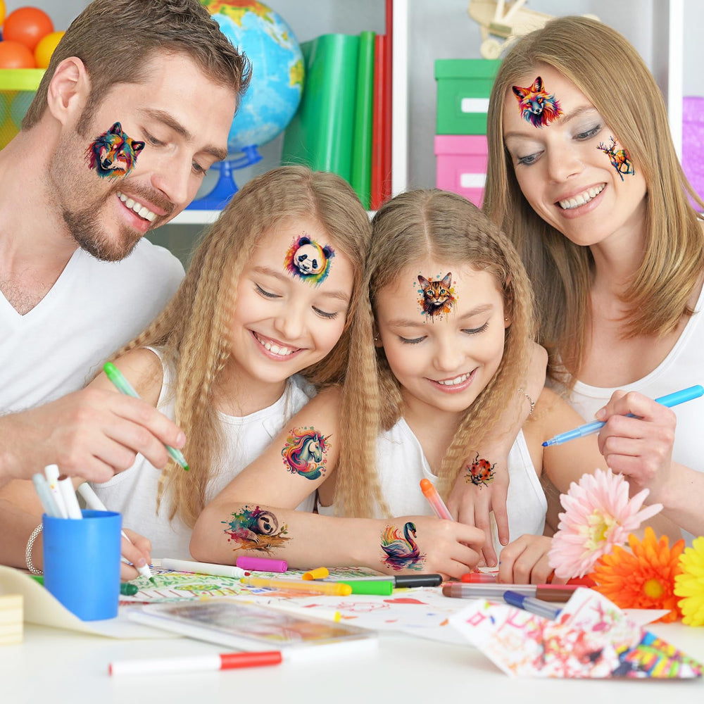 Hotoyannia watercolor animals tattoos easy application and simple removal.