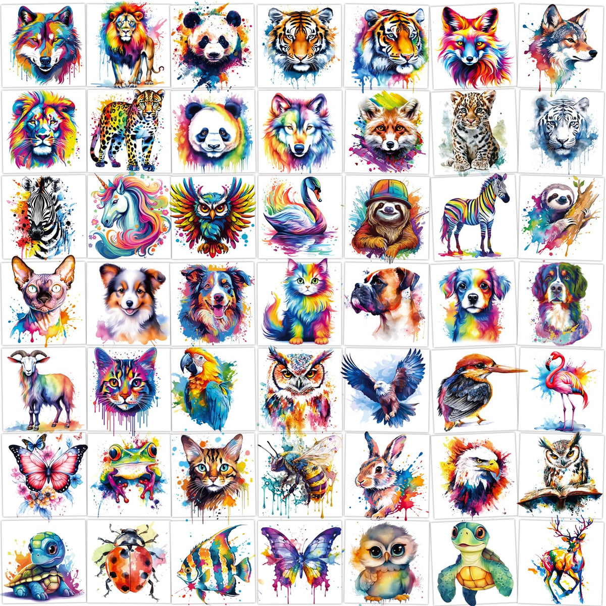 Hotoyannia watercolor animals tattoos large designs for bold arm art at parties.
