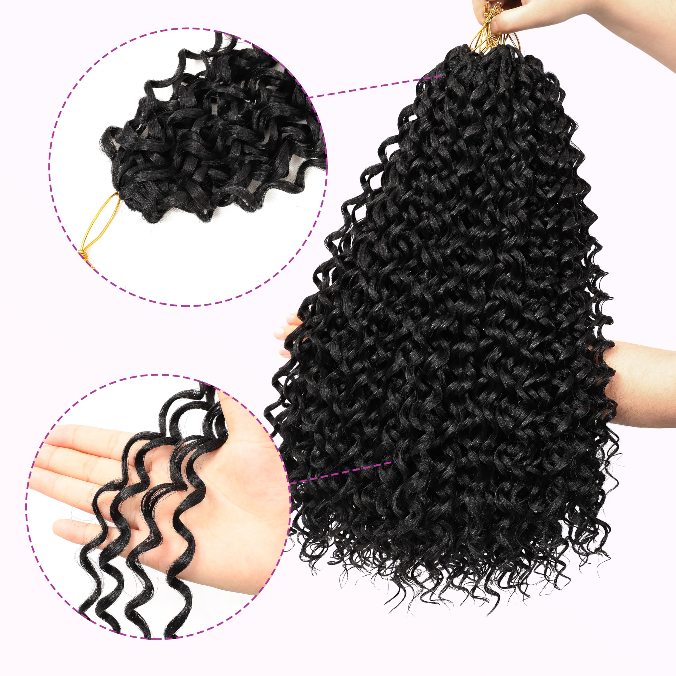 Hottoii Gogo Curl 18in color options 1B and 27 show variety.