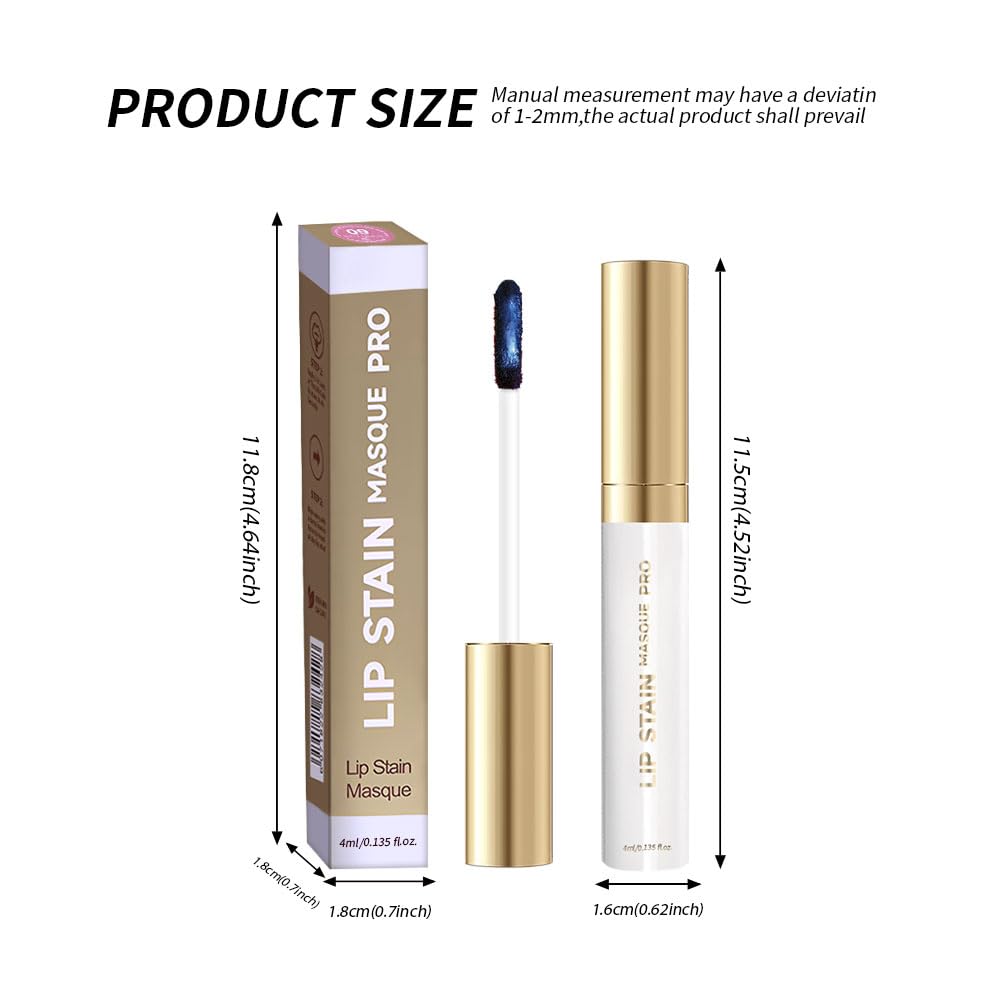 Houksouml Lip Stain Muted Rose Beige shade complements natural tones.