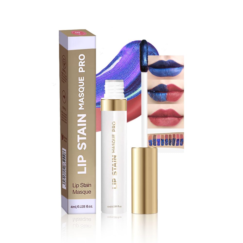Houksouml Lip Stain Peel-Off Mask application yields tattoo-like matte finish with lasting color.