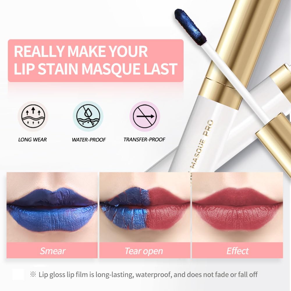 Houksouml Lip Stain Safe Plant-Based Pigments offer gentle, skin-friendly color.