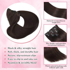 Houlud real human hair 100% Remy straight texture for seamless styling