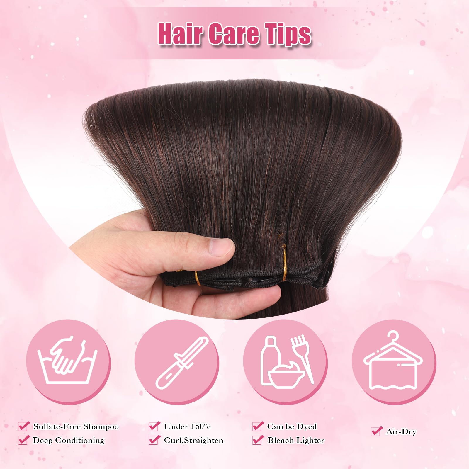 Houlud soft non-slip pad clips prevent pulling during daily wear