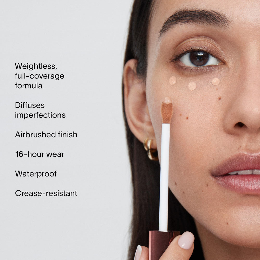 Hourglass Vanish Airbrush Concealer packaging highlighting premium, paraben-free formula