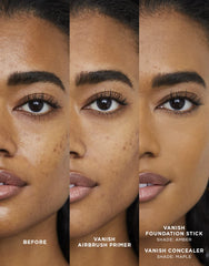 Hourglass Vanish Airbrush Primer skin close-up ready for foundation with a soft blur.