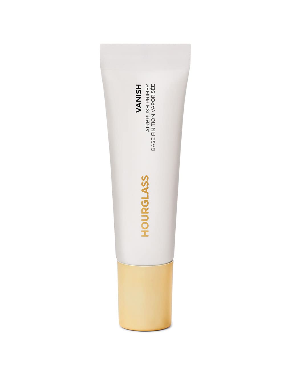 Hourglass Vanish Airbrush Primer travel-size bottle, smooths and preps skin for flawless makeup.