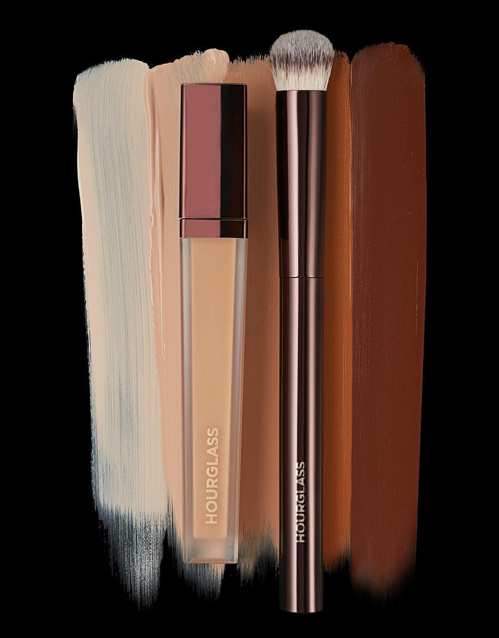 Hourglass Vanish Concealer Brush soft Taklon bristles glide over liquids