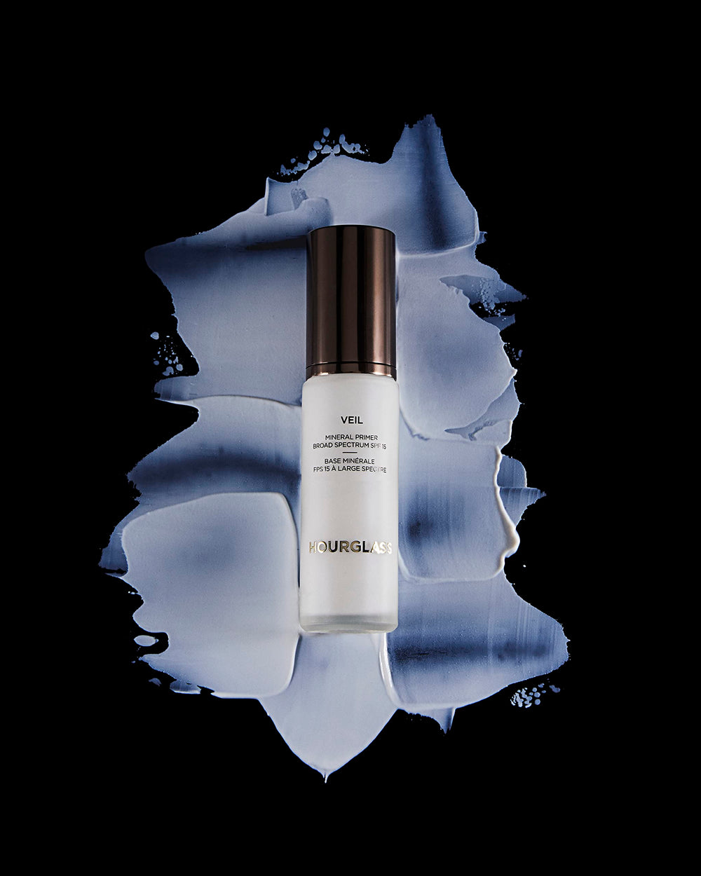 Hourglass Veil Mineral Primer packaging, SPF 15, clean mineral protection for daily use.