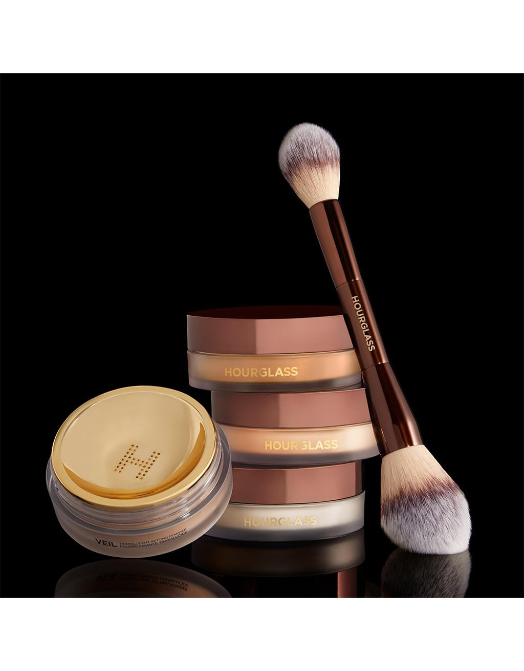 Hourglass Veil Translucent Setting Powder provides long-wear hold