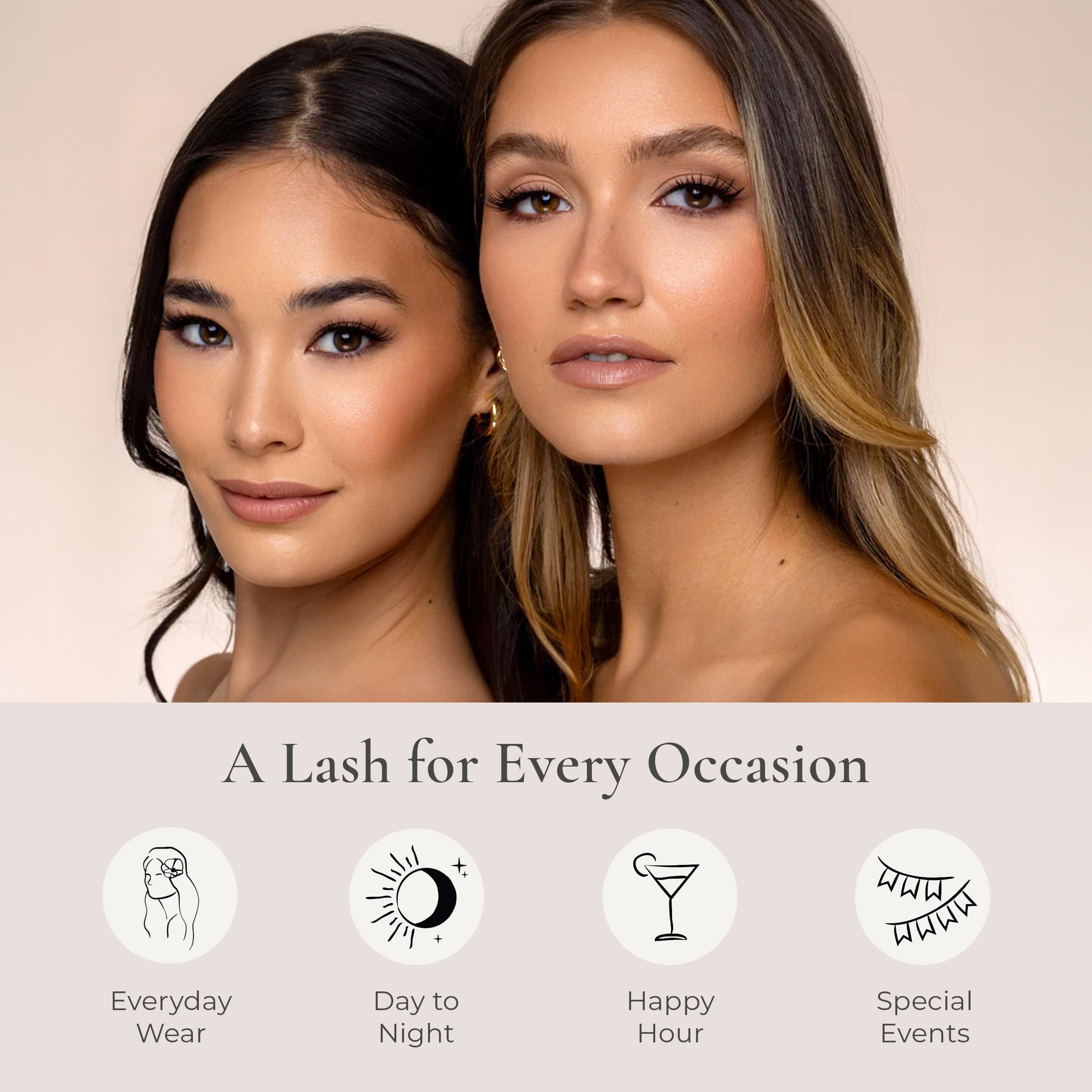 House of Lashes 2-count packaging provides convenient replacement.