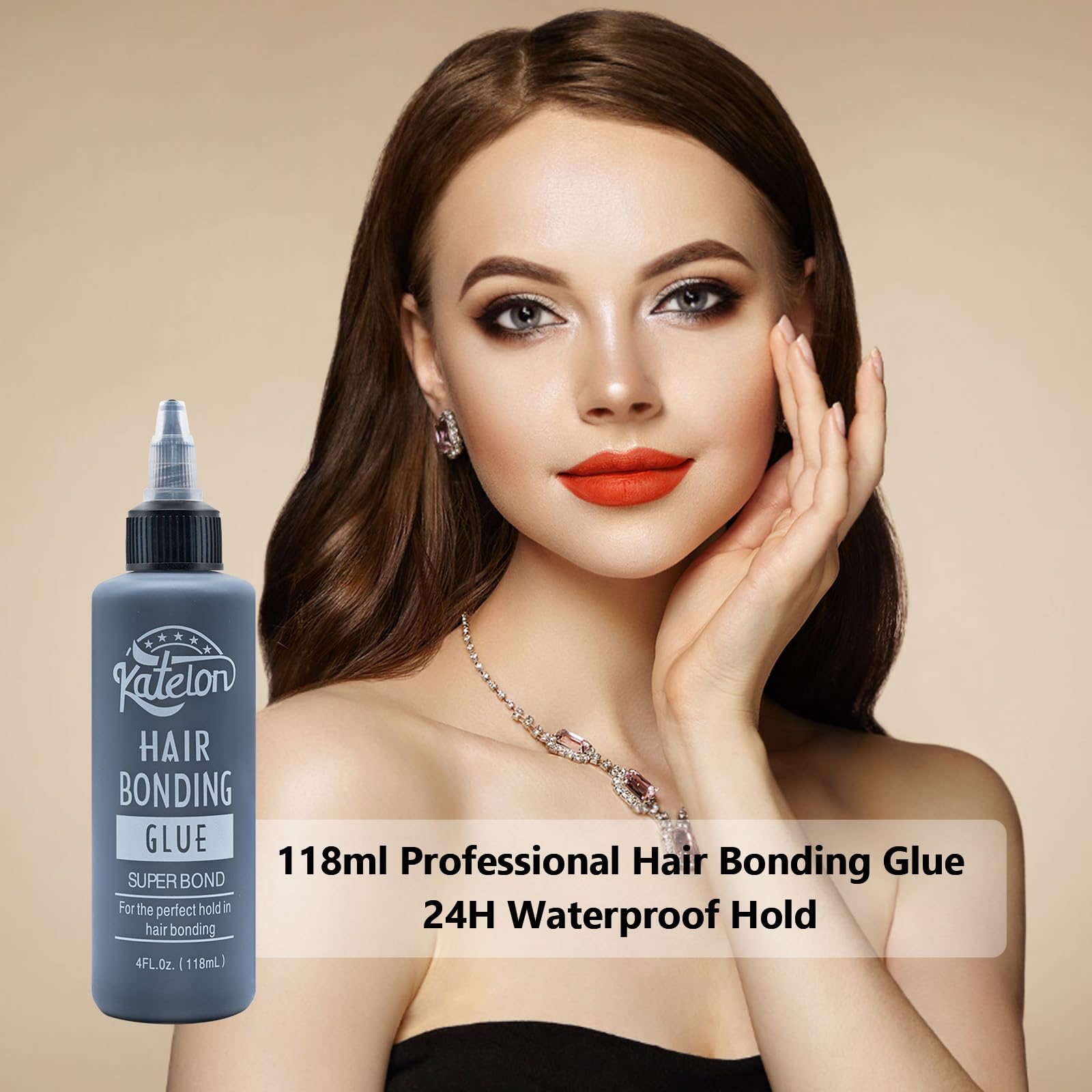 House West hair glue precision nozzle enables controlled application.