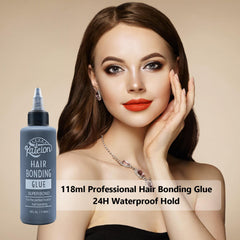 House West hair glue precision nozzle enables controlled application.