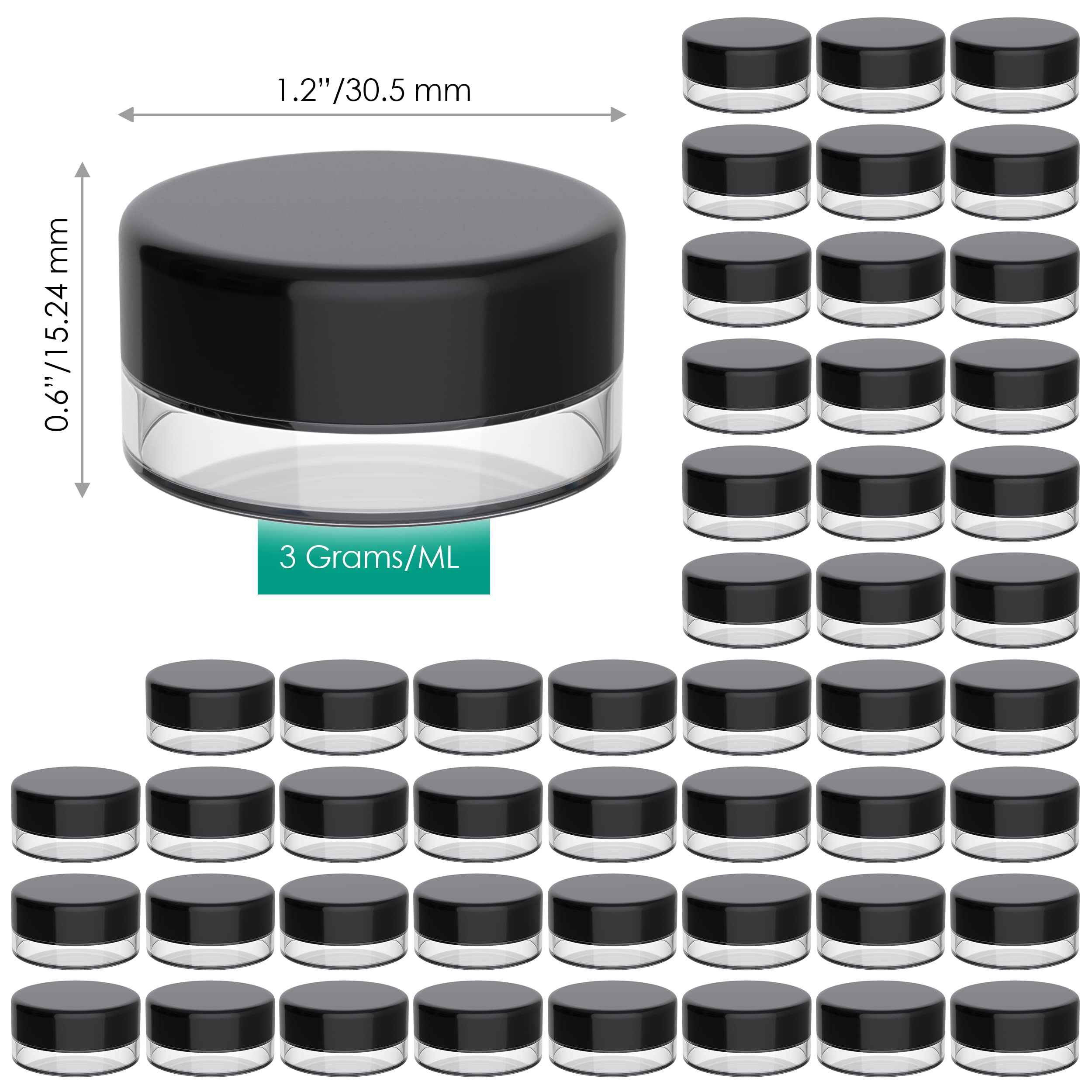 Houseables lip balm container 50 pack ideal for DIY cosmetics samples